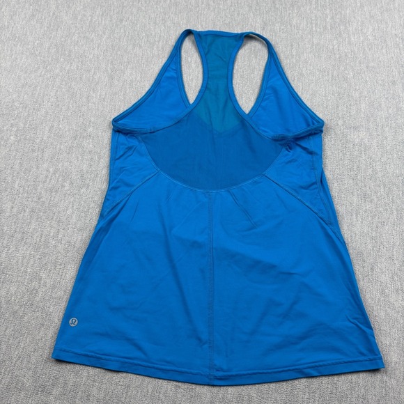 Lululemon Tank Top Womens 8 Blue Wild & Free Running Gym Workout Athletic Yoga - Picture 8 of 9